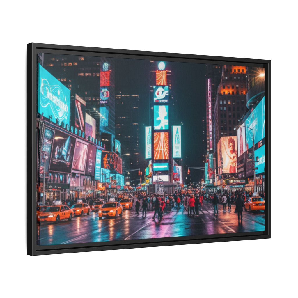New york / Japan Nightskape Cityskape Framed Canvas Art - Stunning