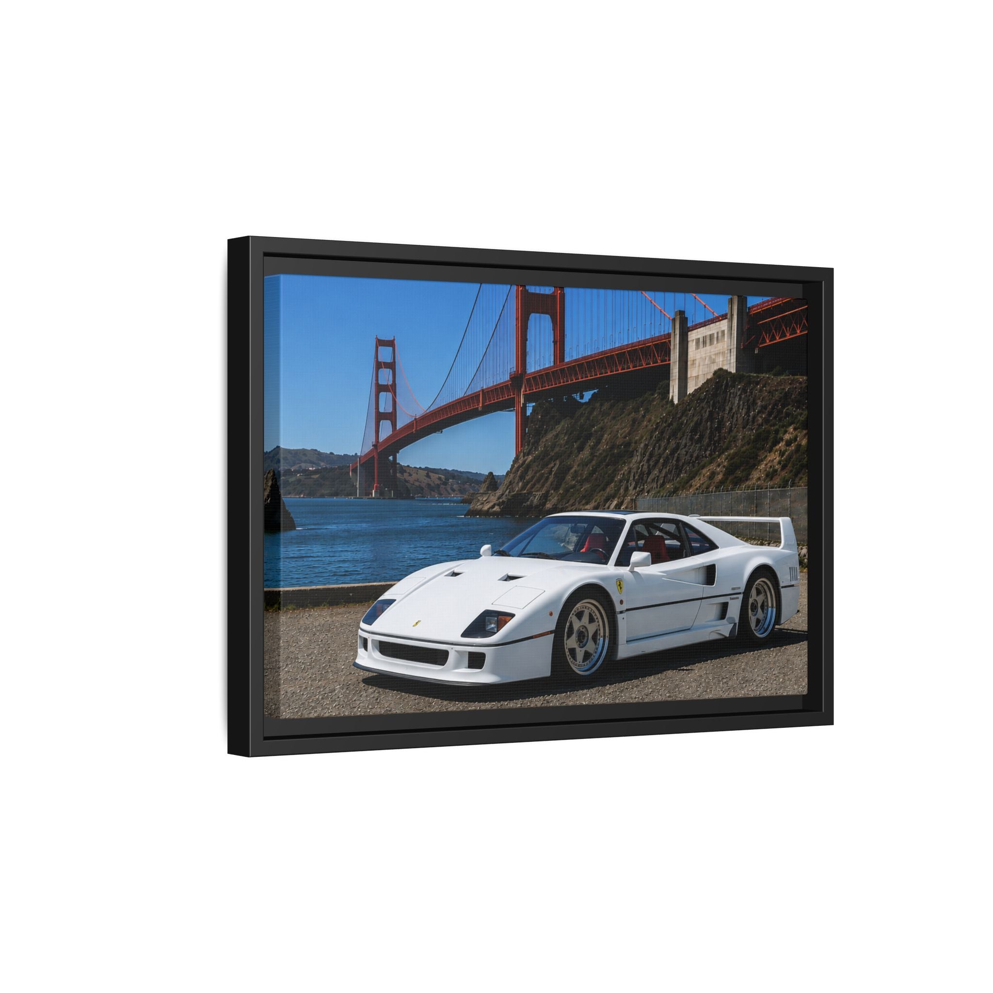Ferrari F40 1987 Canvas Print — Golden Gate Bridge - Stunning Photo