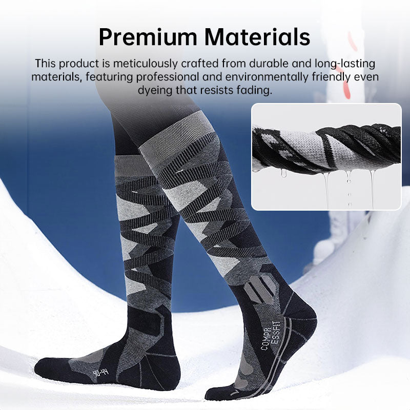 Thermal Merino Wool Socks for Skiing & Hiking - Warm, Moisture-Wicking, Anti-Slip for Men & Women