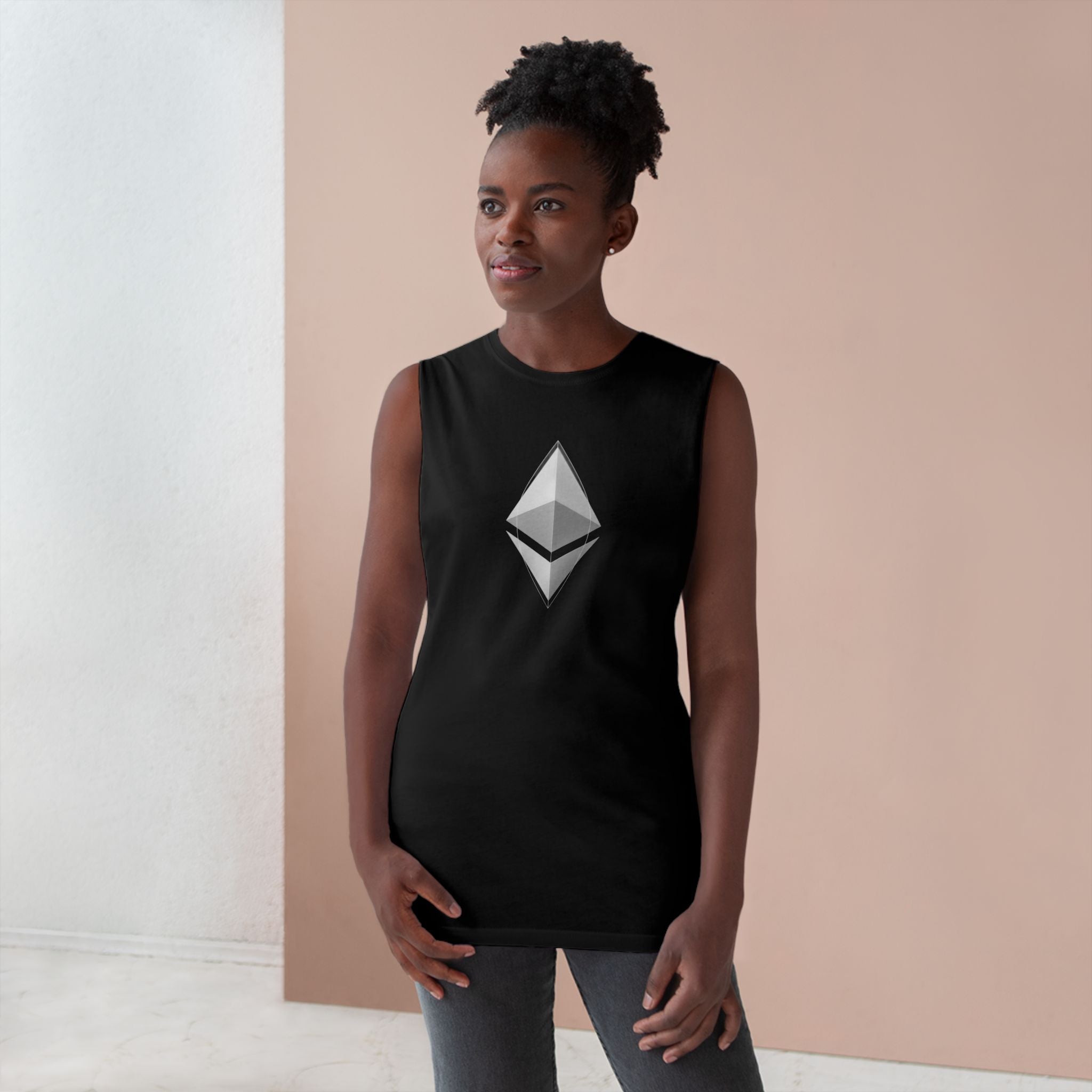 Ethereum Symbol Tank Top — Crypto Minimalist Sleeveless Shirt