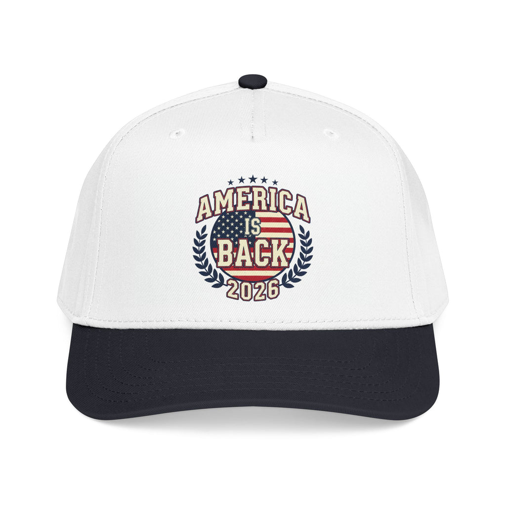 America Is Back 2026 Baseball Cap — Patriotic USA Election Trucker Hat