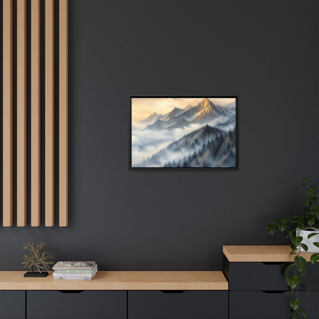 Rockies Fog Ridge Canvas Wall Art Print Ready to Hang