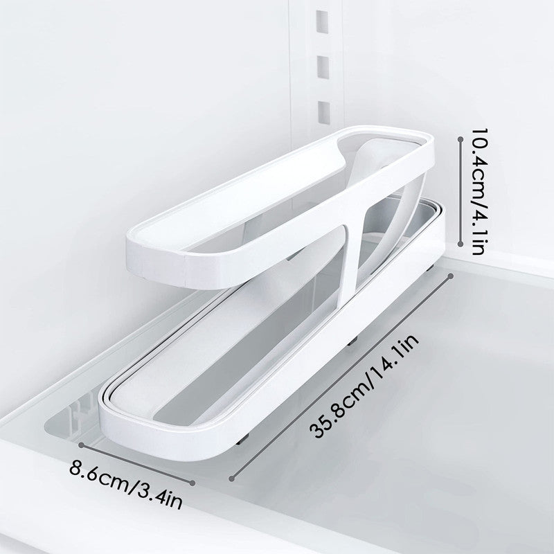 Refrigerator Egg Dispenser Automatic Scrolling Egg Rack Holder Storage Box Egg Basket Container Organizer