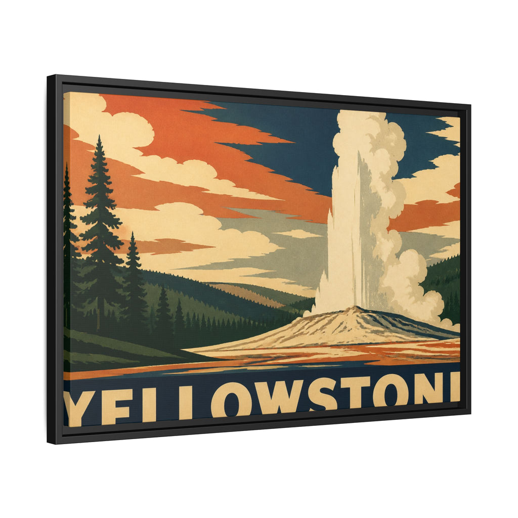 Yellowstone Vintage Travel Poster Canvas Wall Art Print Ready to Hang
