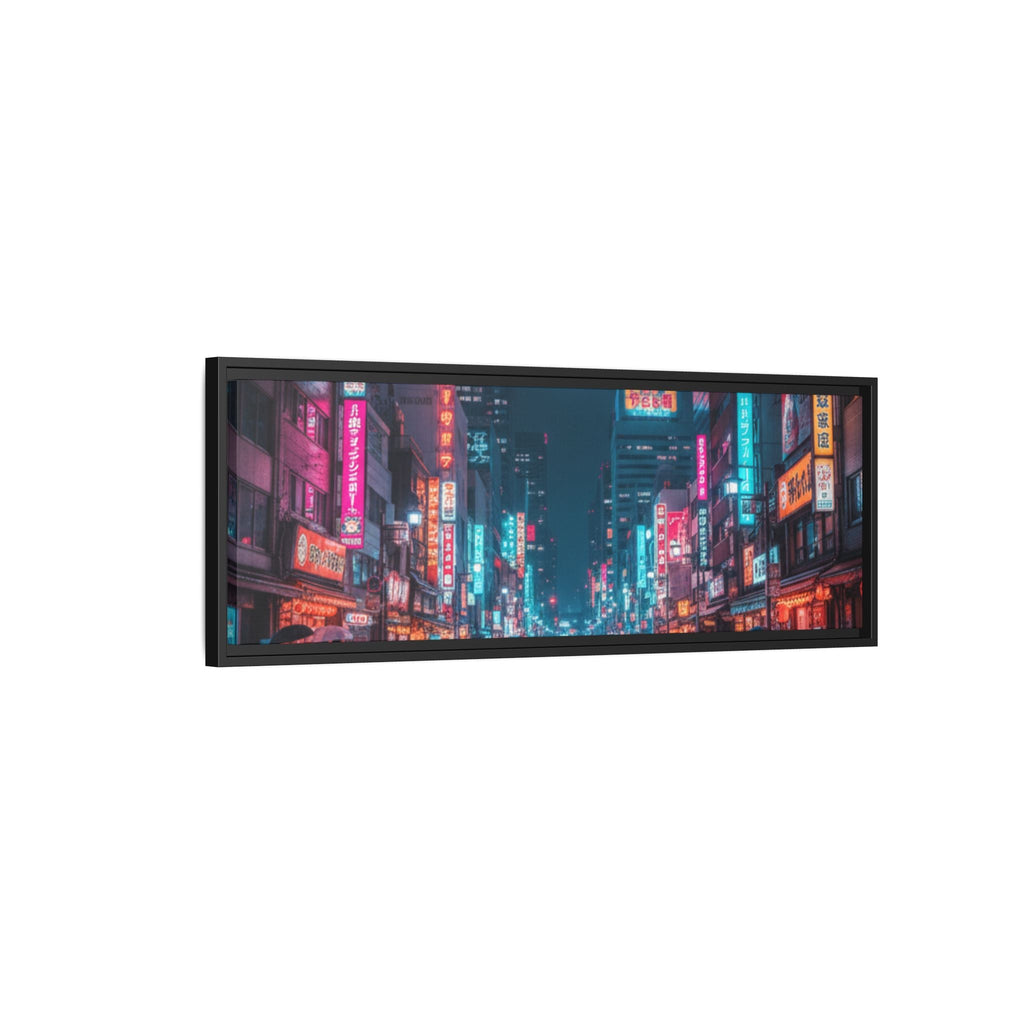 Japan Nightscape Canvas Framed Print - Stunning - Vibrant