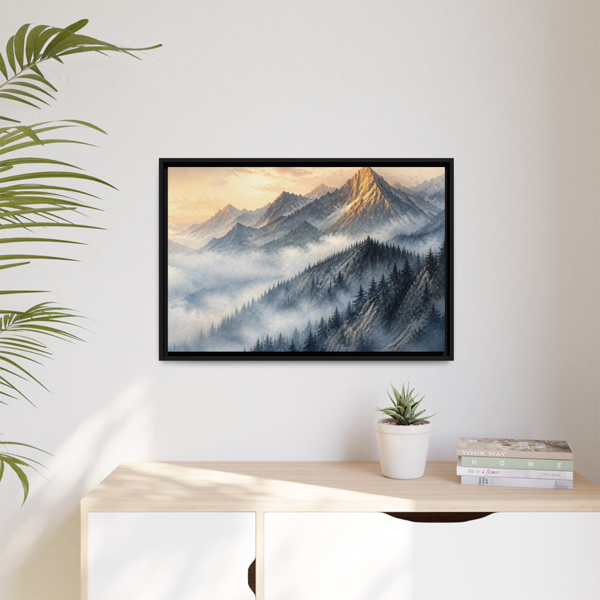 Rockies Fog Ridge Canvas Wall Art Print Ready to Hang
