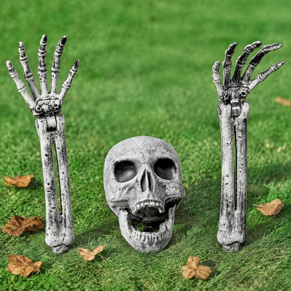 Halloween Skeleton Decorations Outdoor, Realistic Looking Skeleton Yard Stakes