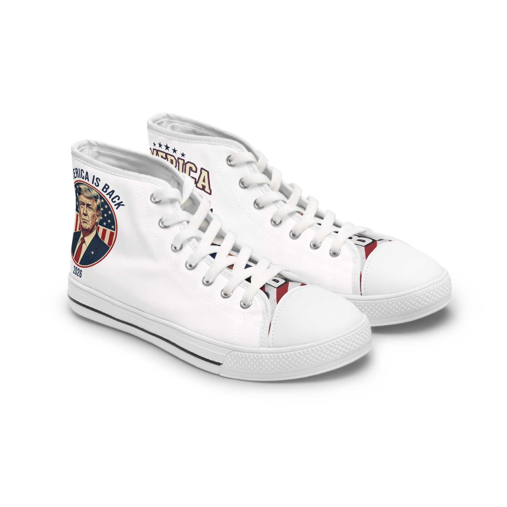 Patriotic 'America Is Back' Women's High Top Sneakers