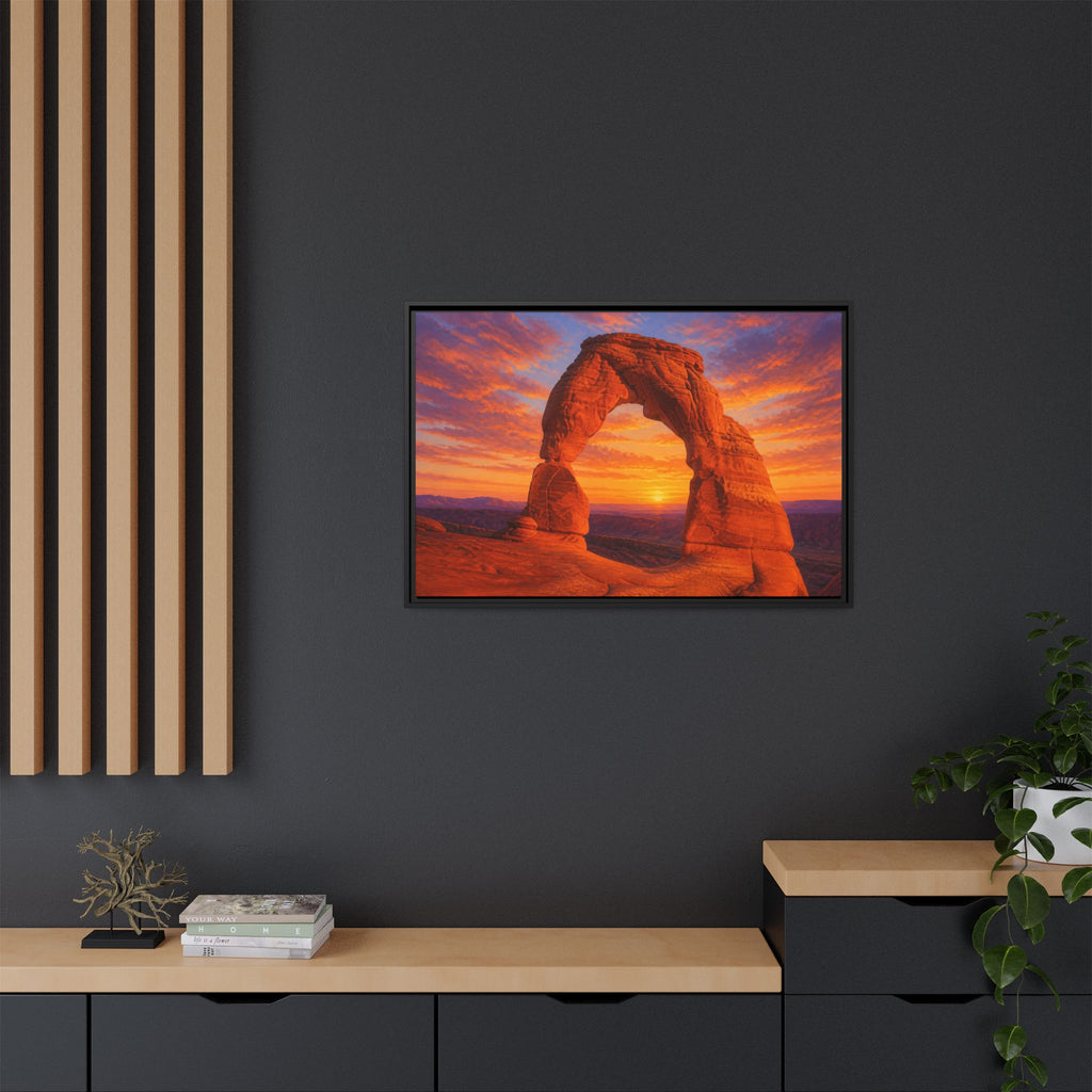 Delicate Arch Sunset Canvas Wall Art Print Ready to Hang