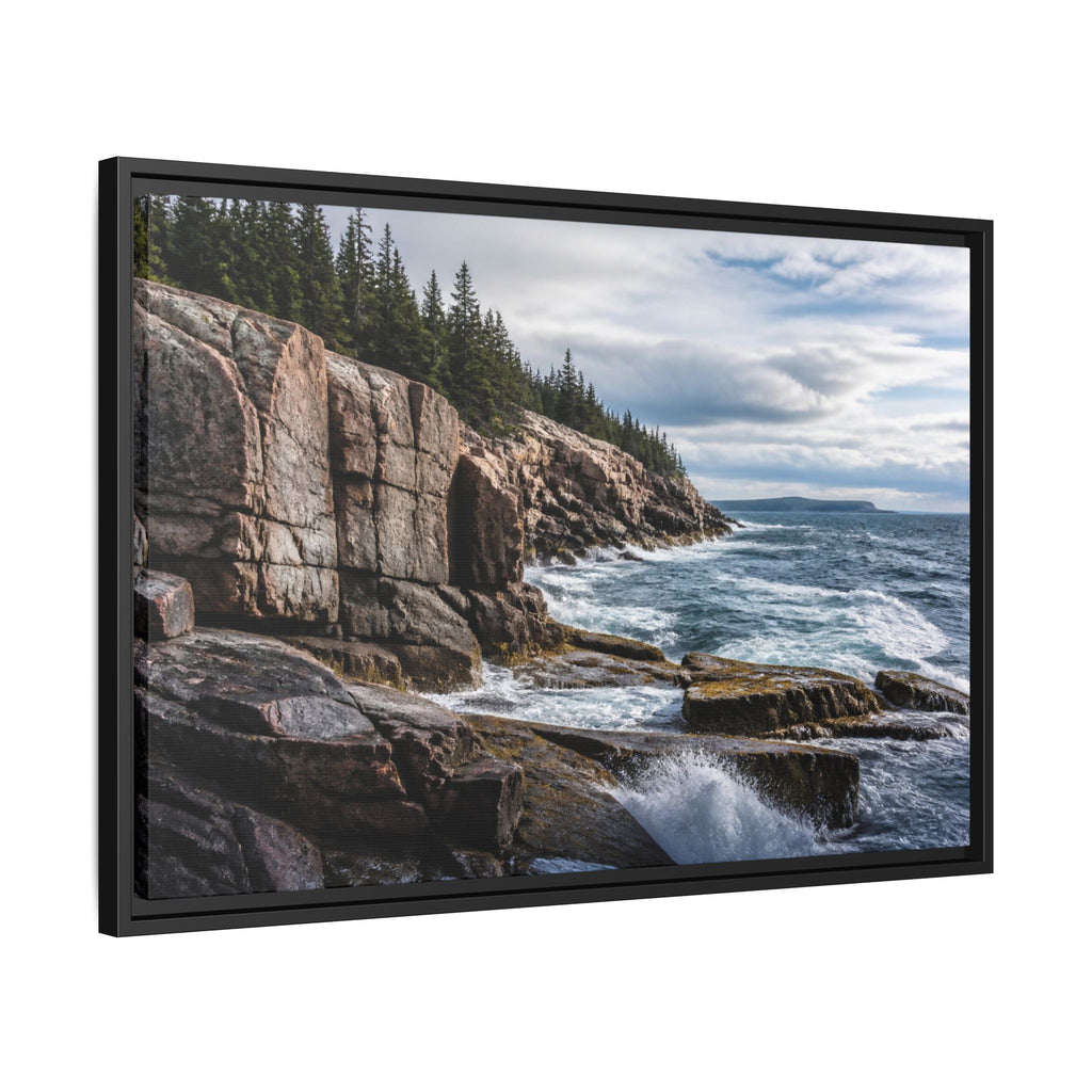 Acadia Shore Waves Canvas Wall Art Print Ready to Hang