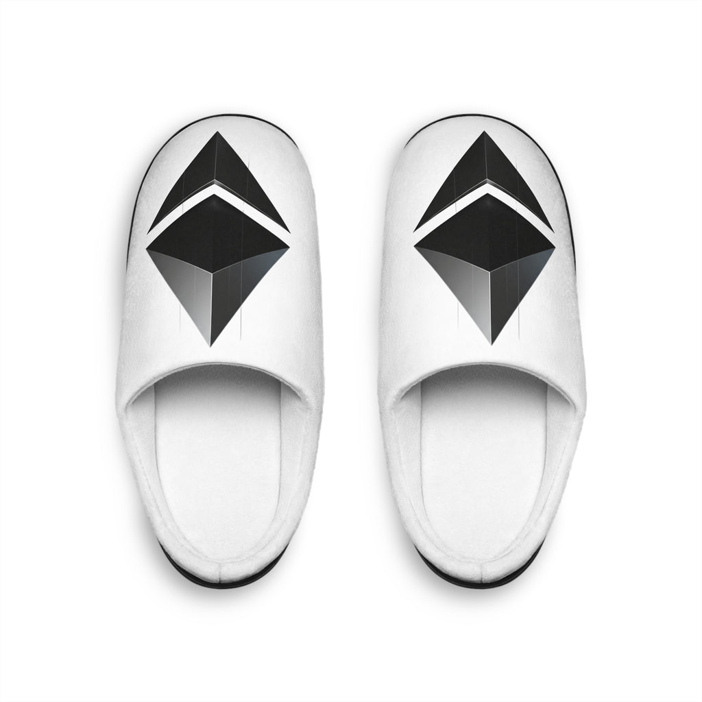 Ethereum Logo Men’s Indoor Slippers — Crypto-Themed Cozy House Shoes