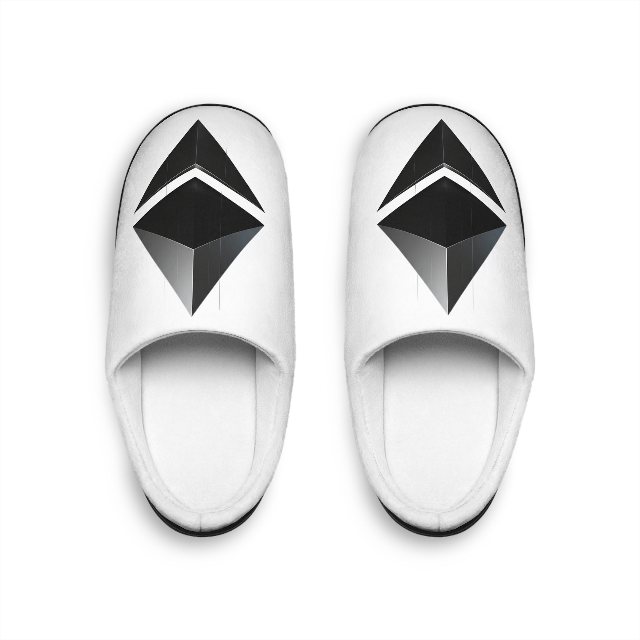 Ethereum Logo Men’s Indoor Slippers — Crypto-Themed Cozy House Shoes