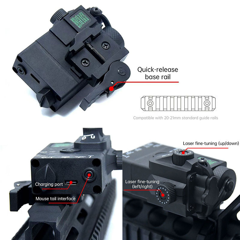 MINI-A2 PEQ15 Laser & Tactical Light - 20MM Picatinny Rail Mount, Red/Green.