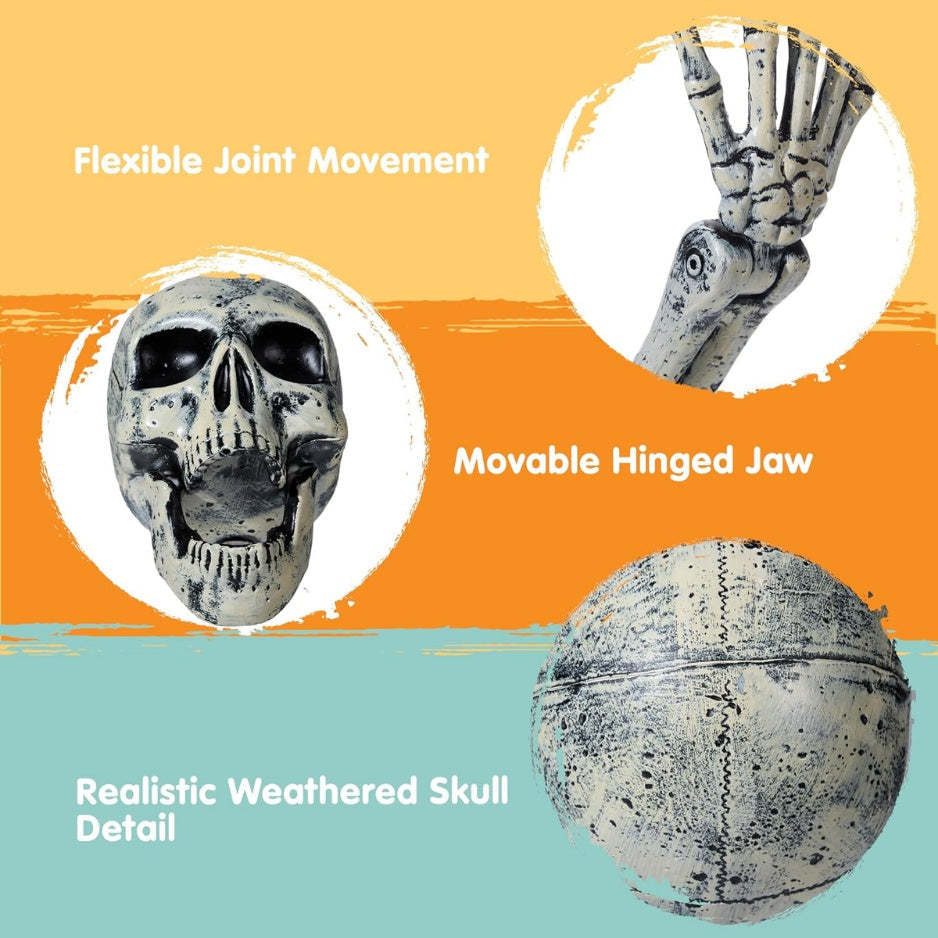 Halloween Skeleton Decorations Outdoor, Realistic Looking Skeleton Yard Stakes