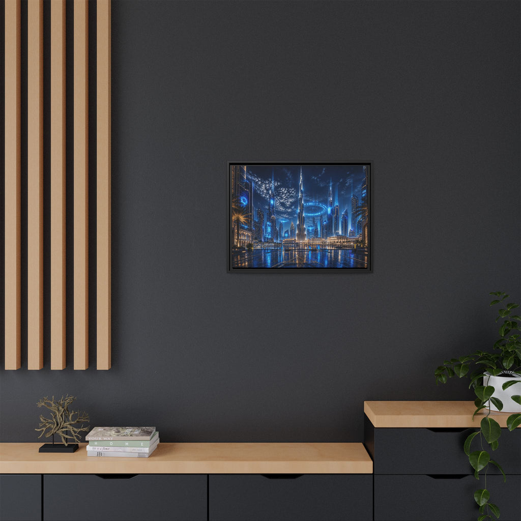 Dubai Night Skyline Canvas Wall Art Print Ready to Hang