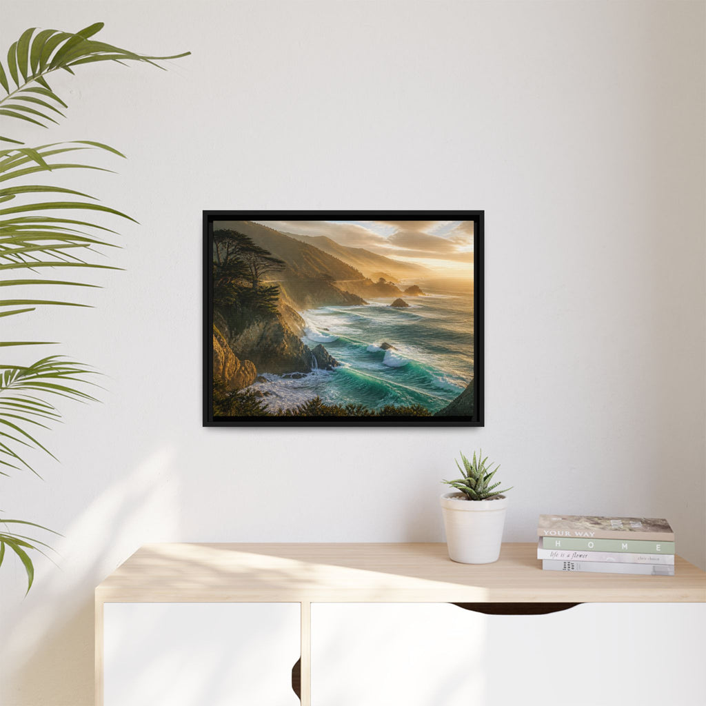 Big Sur Coastal Waves Canvas Wall Art Print Ready to Hang