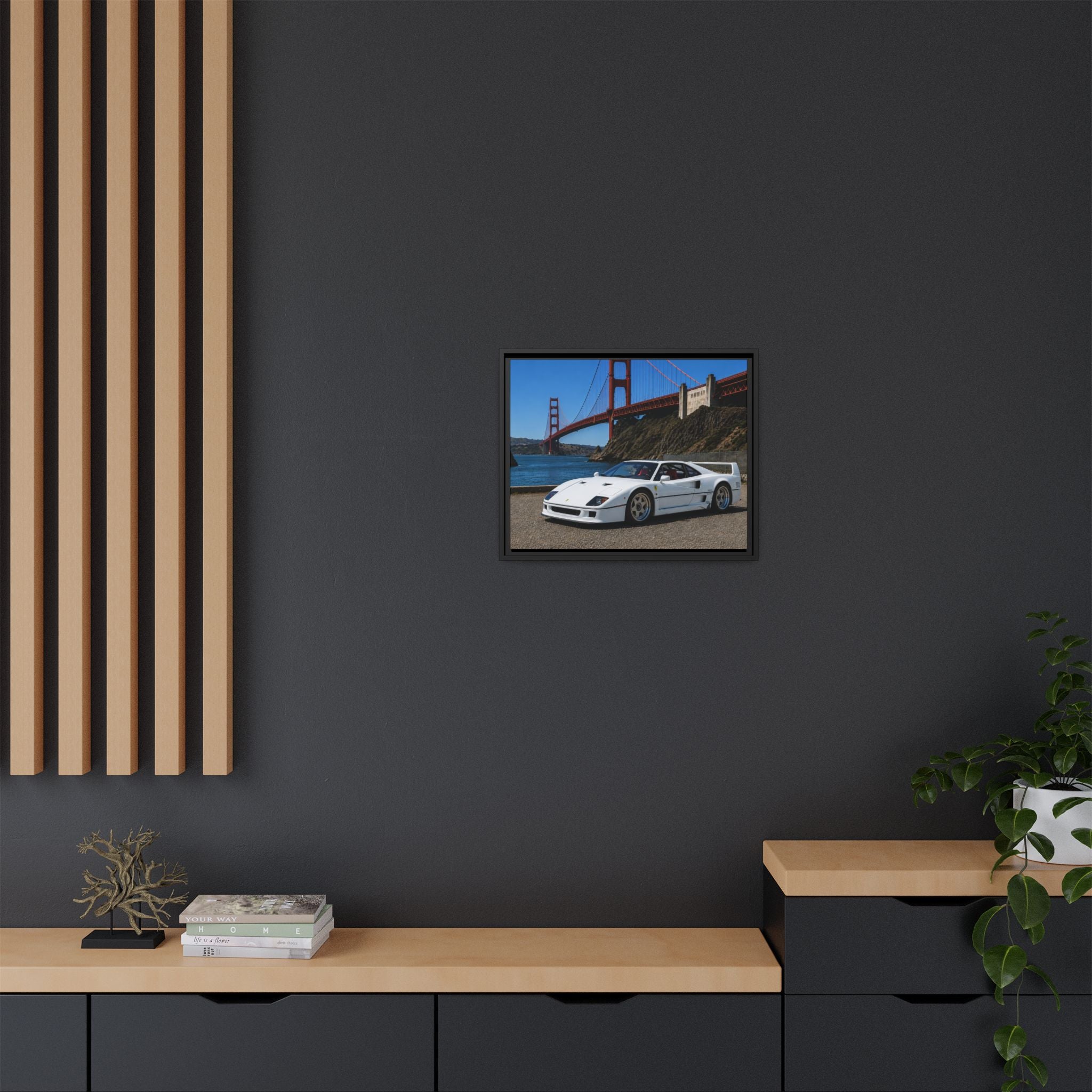 Ferrari F40 1987 Canvas Print — Golden Gate Bridge - Stunning Photo