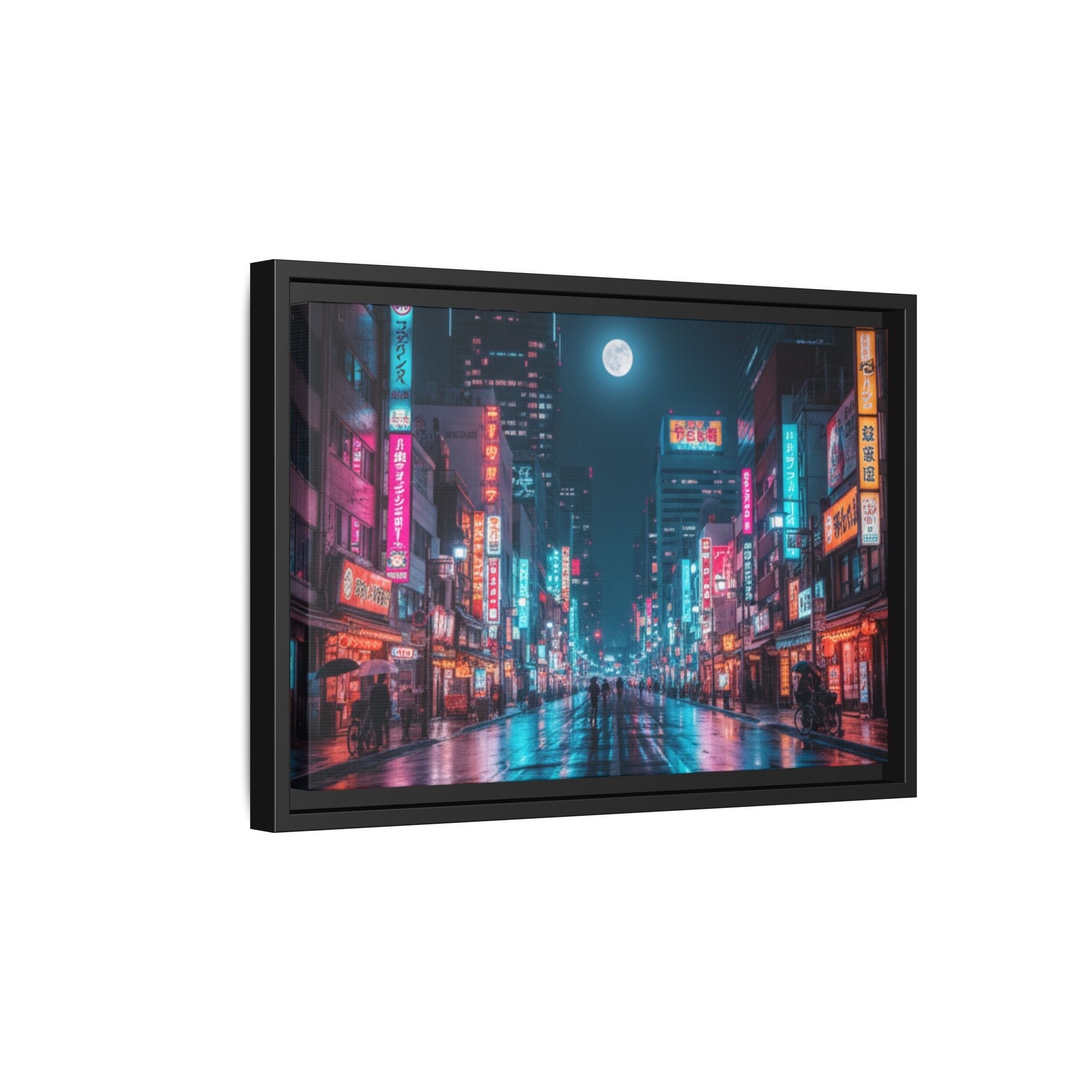 Japan Nightscape Canvas Framed Print - Stunning - Vibrant