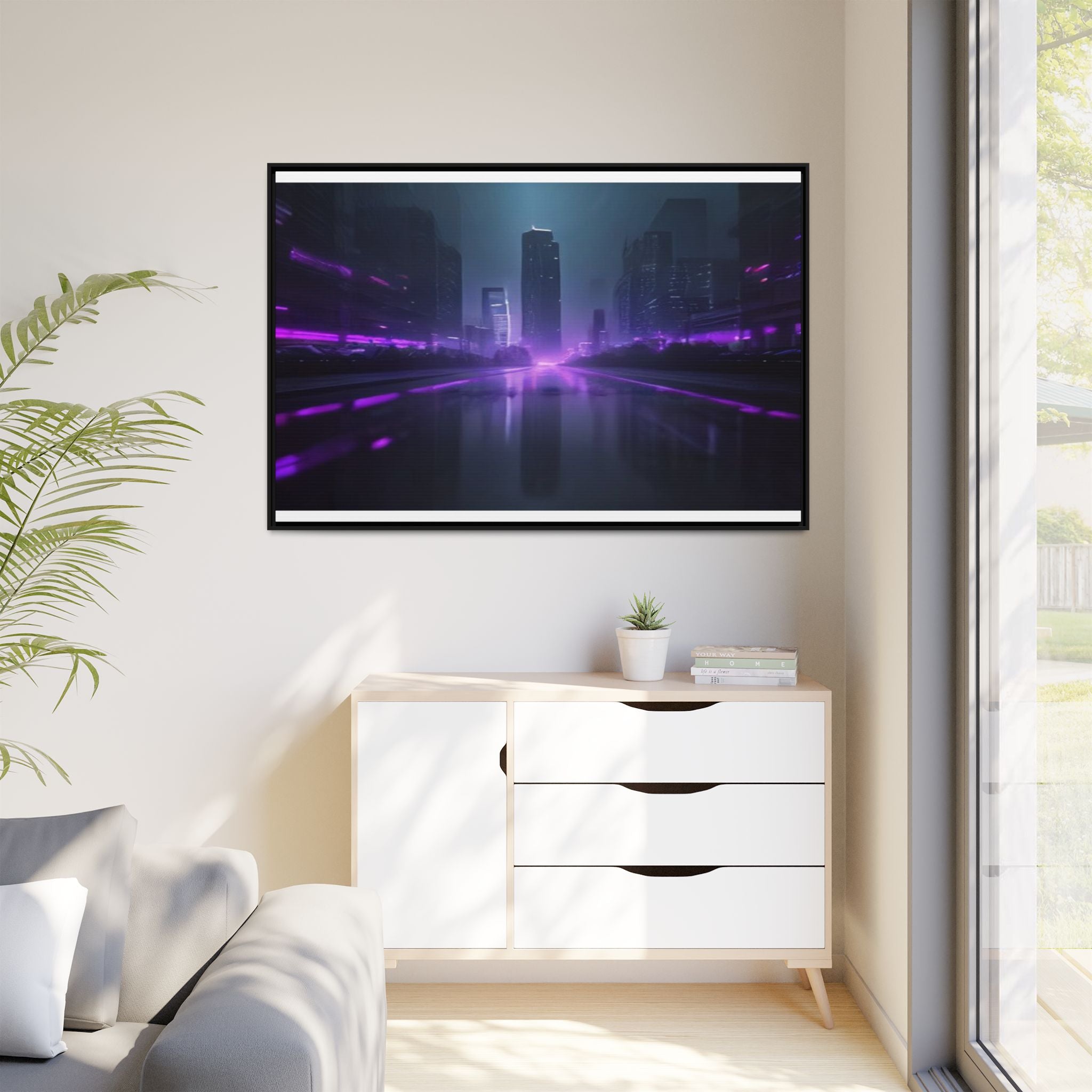 Los Angeles Night Canvas Wall Art Print Ready to Hang