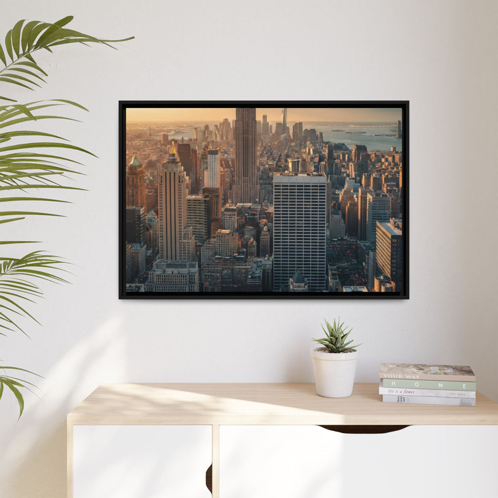 New York City Skyline at Sunset - Framed Art