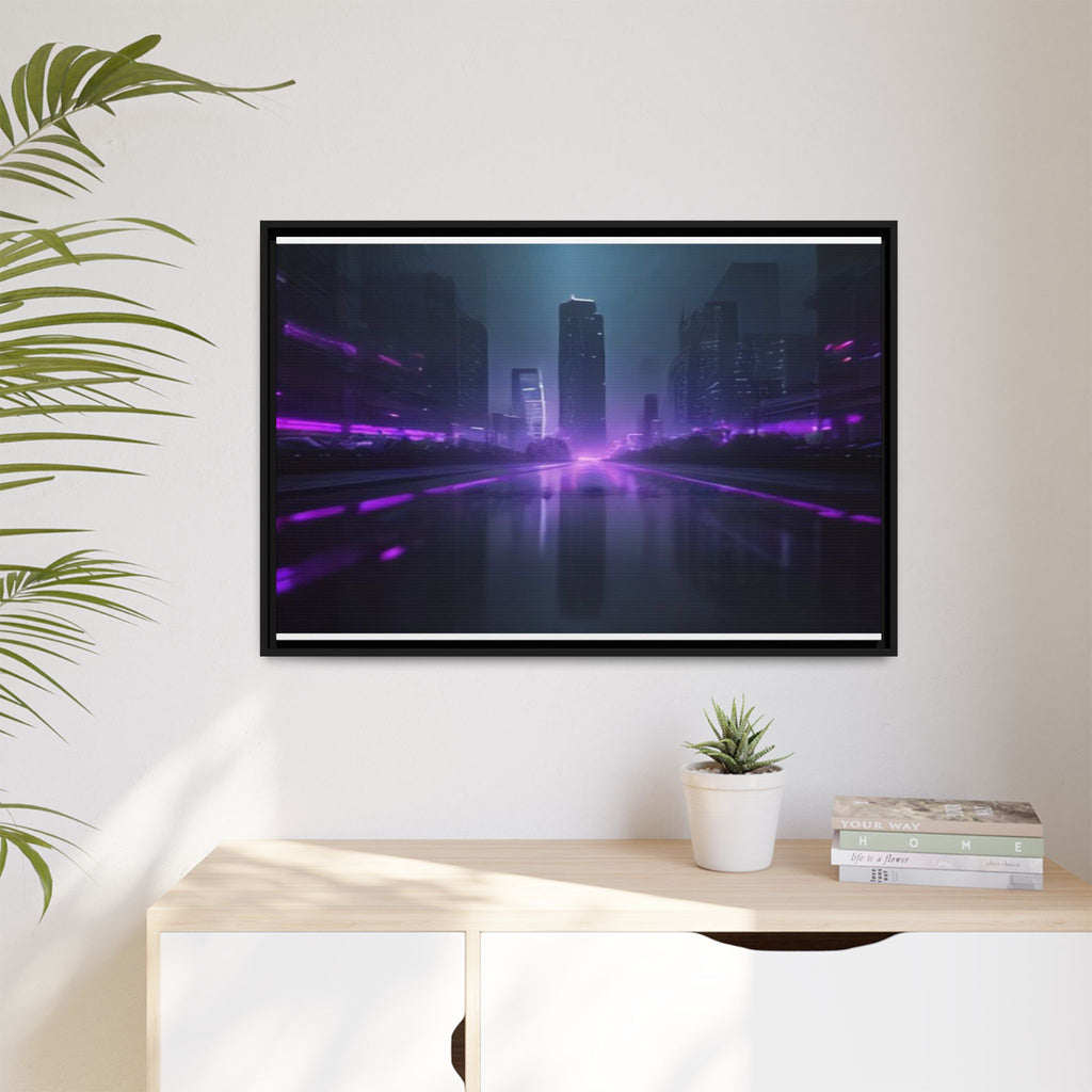 Los Angeles Night Canvas Wall Art Print Ready to Hang