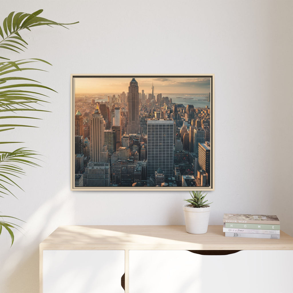 New York City Skyline at Sunset - Framed Art