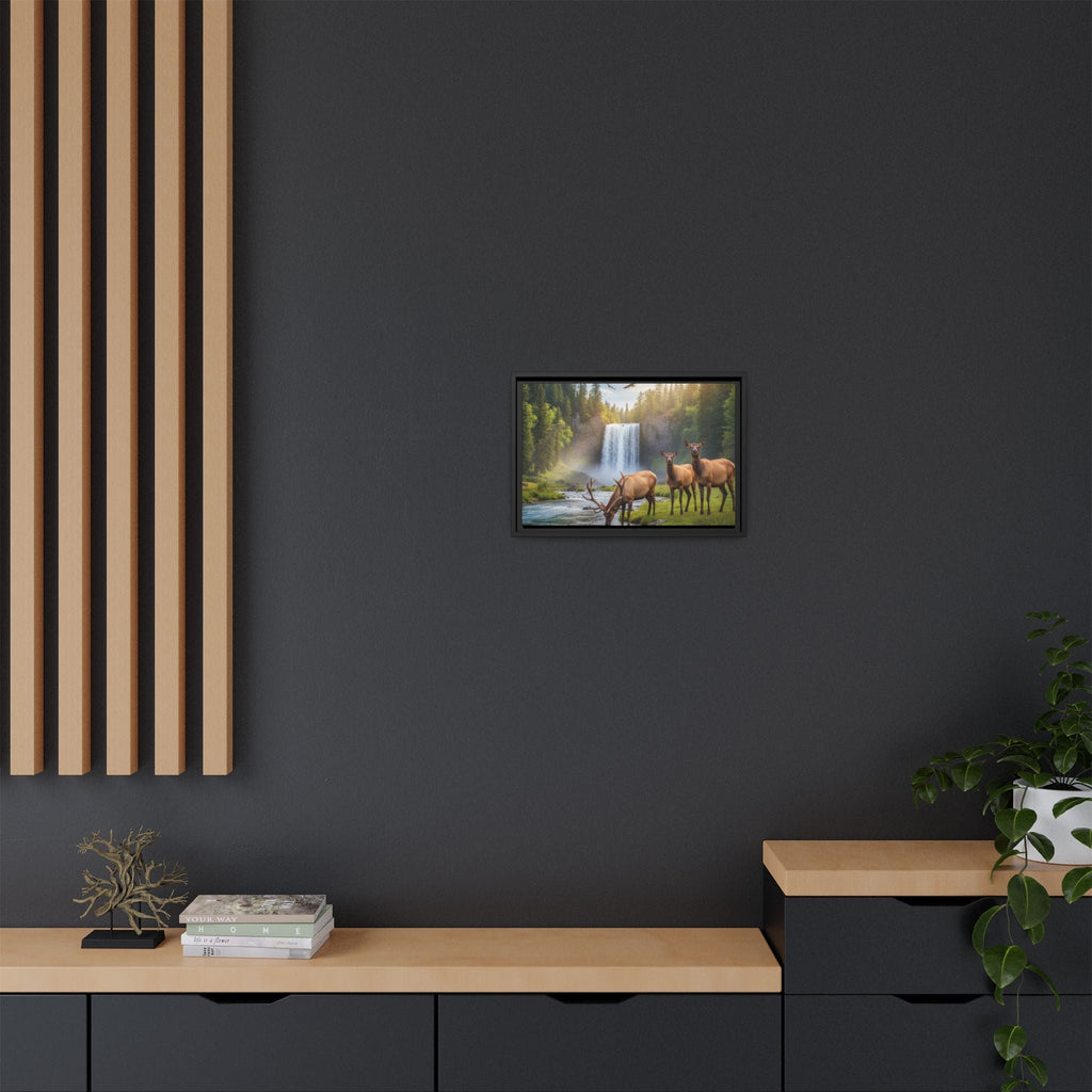 Elk Forest Landscape Wall Art - Eagles Flying - Stunning