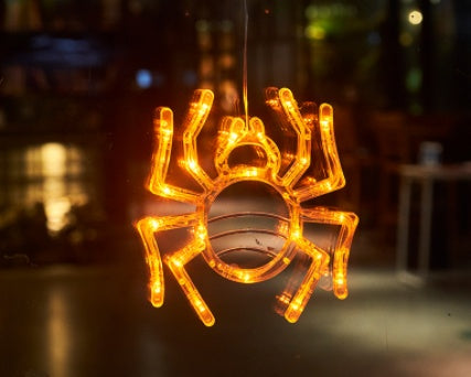 Halloween Window Hanging LED Lights Spider Pumpkin Hanging Ghost Horror
