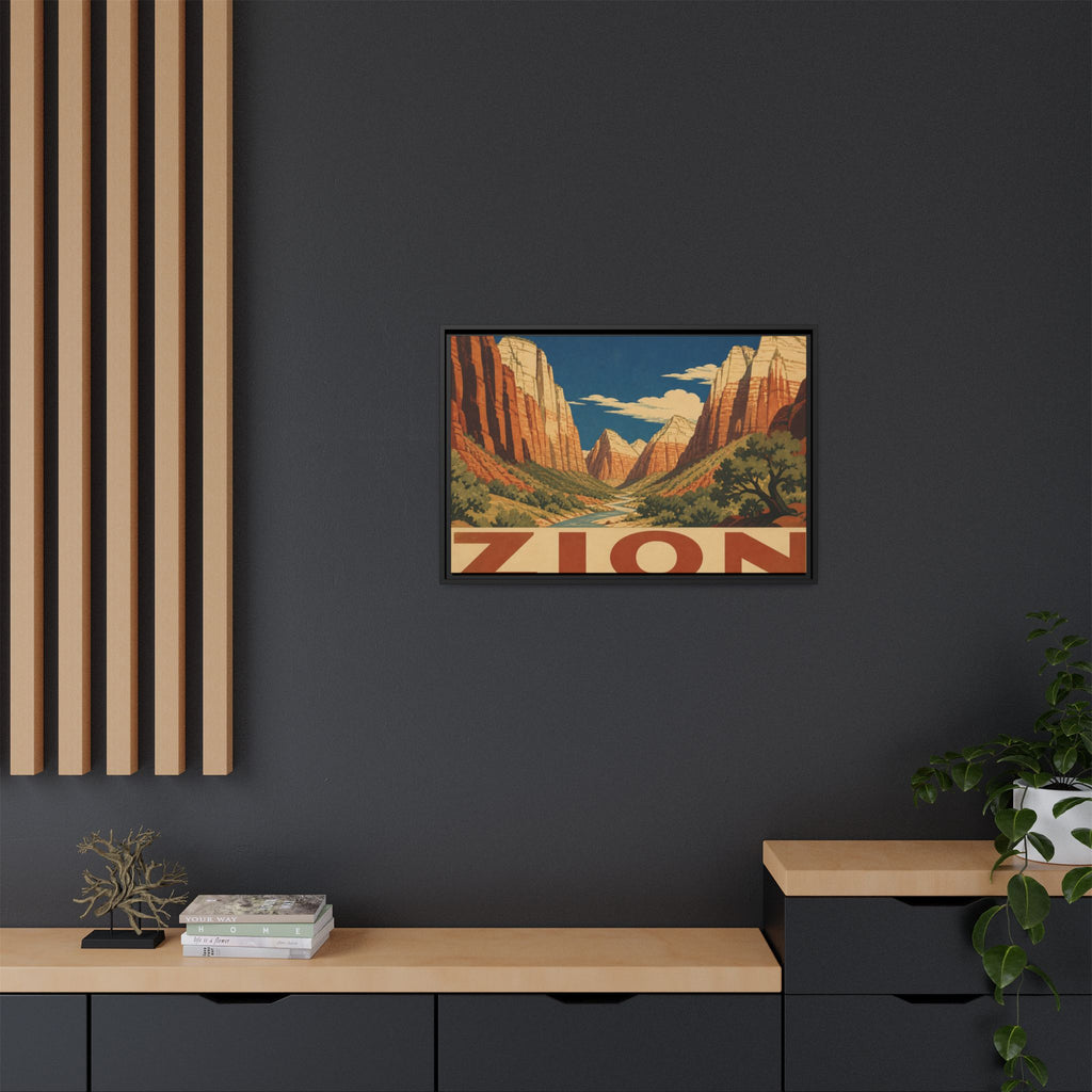 Zion Vintage Travel Poster Canvas Wall Art Print Ready to Hang