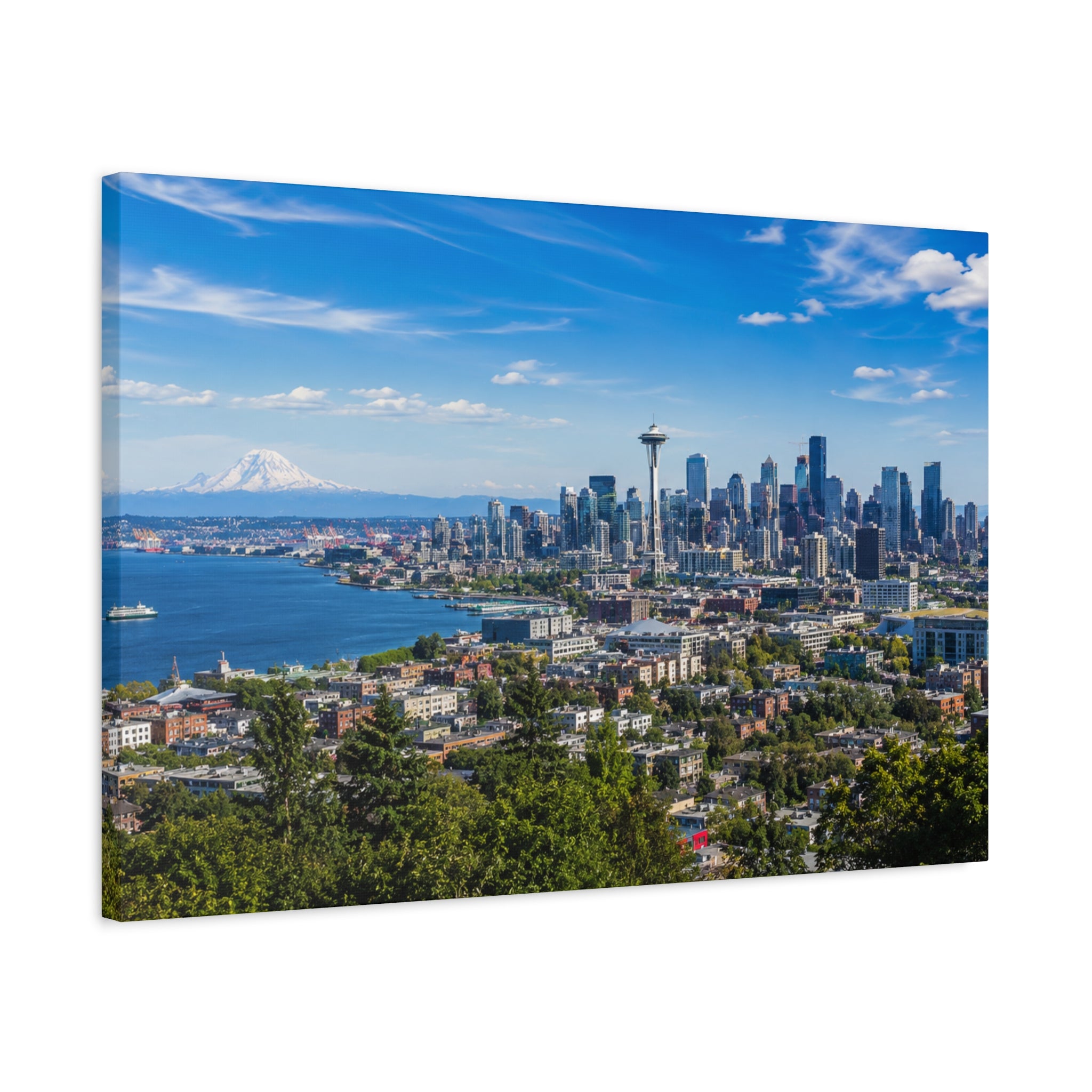 Seattle Skyline Matte Canvas Print — Space Needle - Stunning