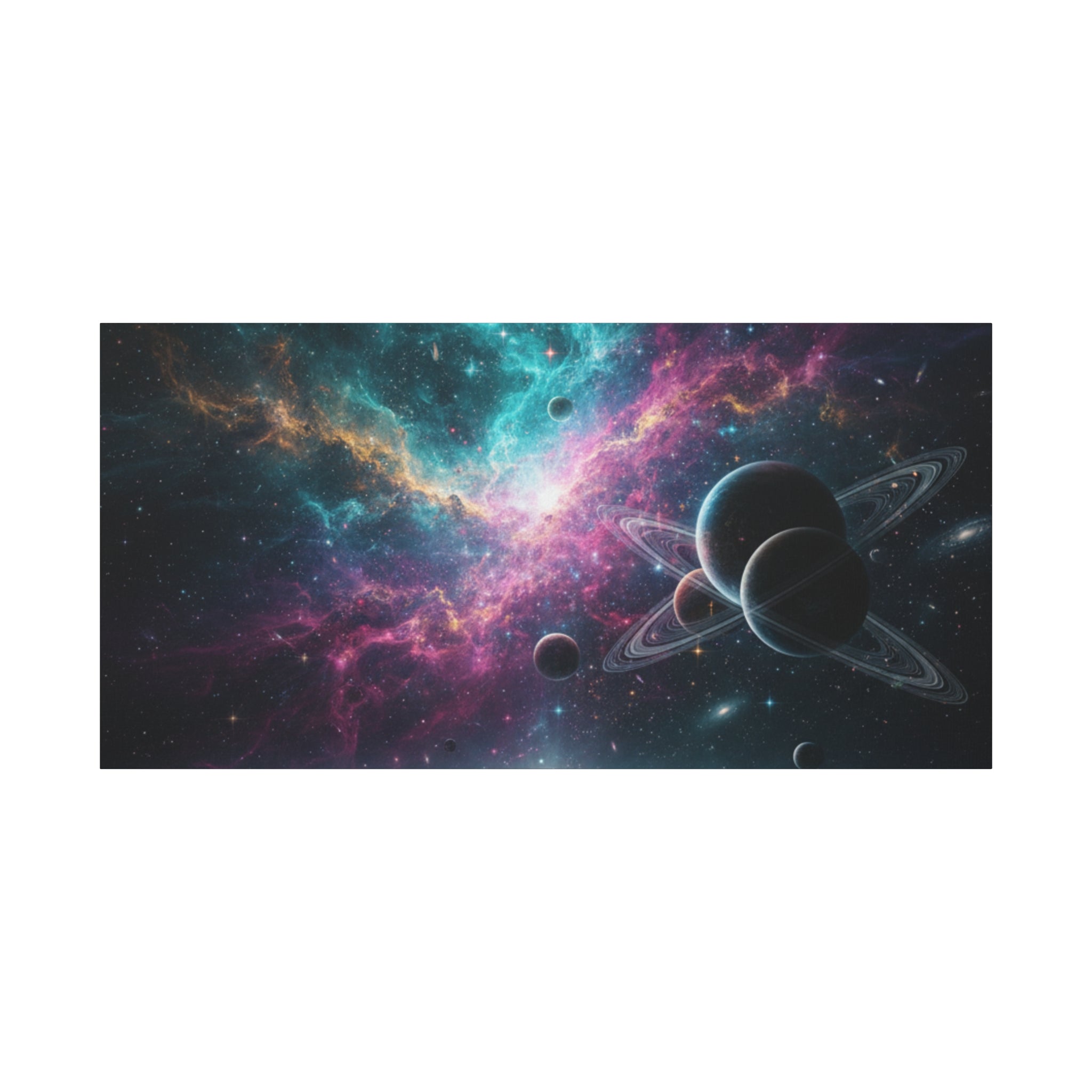 Cosmic Nebula "Stunning" Canvas Print — Galaxy Planets Wall Art