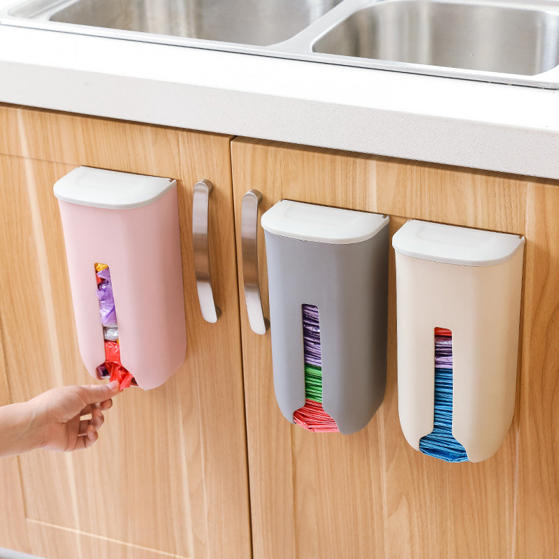 A203 Plastic Bag Storage Box Kitchen Wall-Mounted Garbage Bag Box Extraction Garbage Bag Storage Box