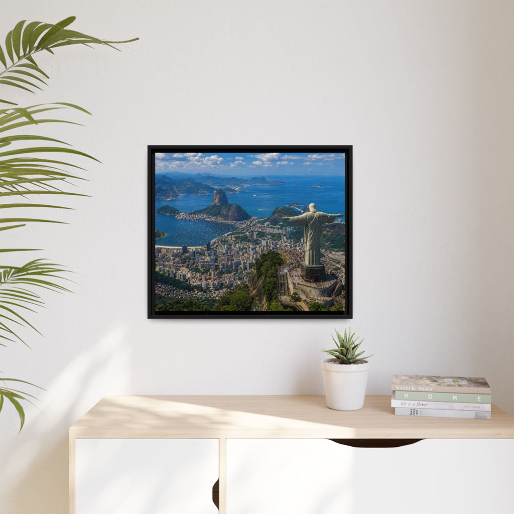 Rio de Janeiro Matte Canvas Print — Framed Wall Art of Christ the Redeemer & Sugarloaf Bay