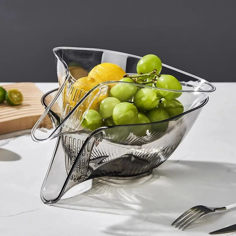 Fruit Vegetable Sink Drain Strainer Multifunctional Organizer Container Rice Bowl Colander Sink Washing Basket Home Organizer