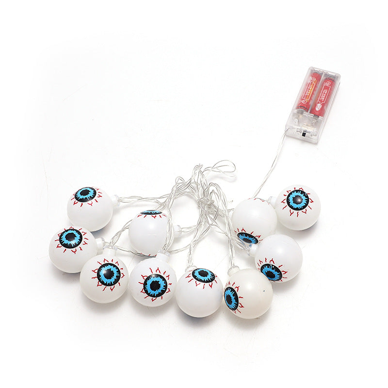 Halloween LED Eyeball Light String 10 Pcs LED Ghost Eye Light Warm Cold