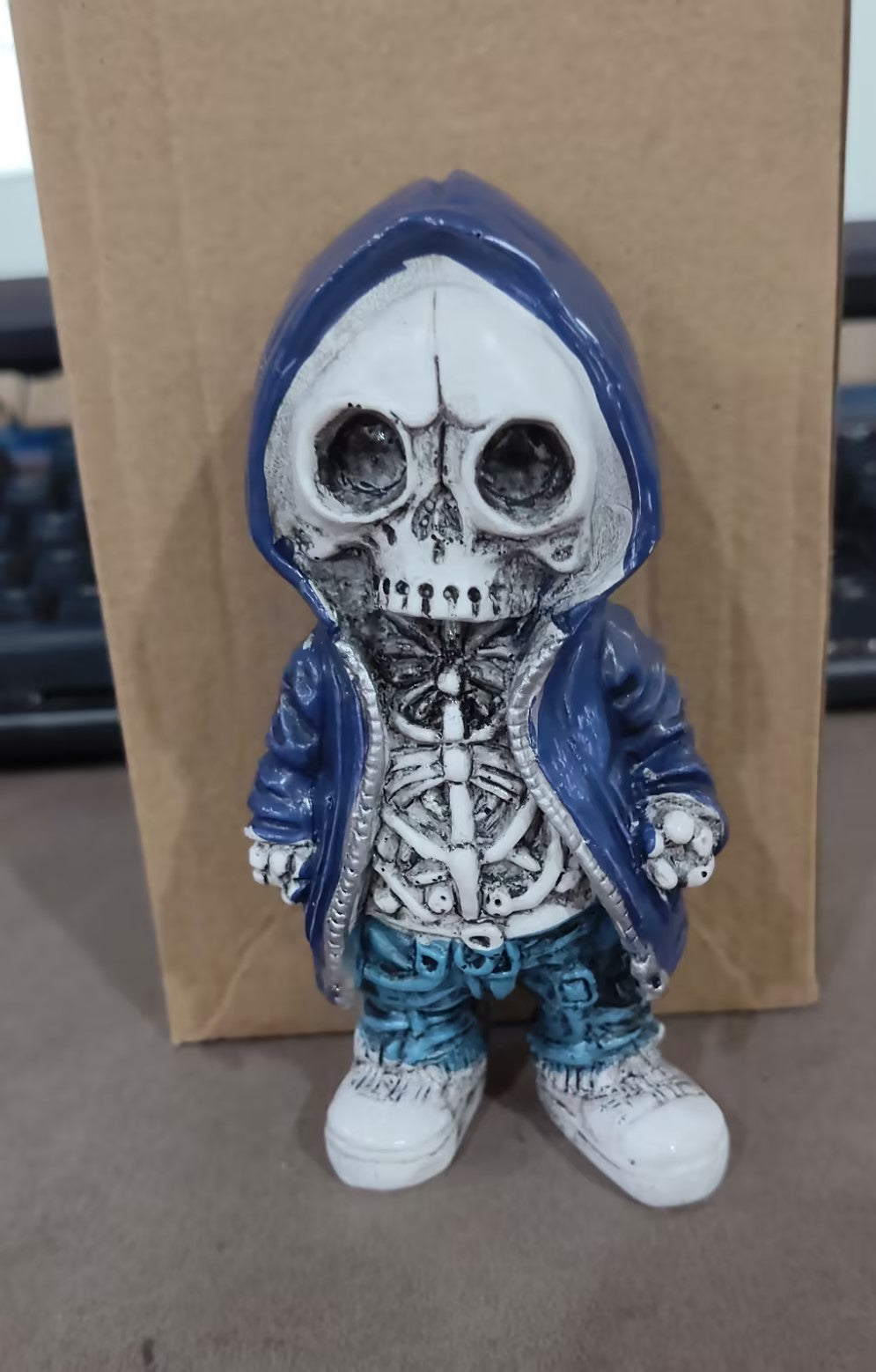 Halloween Cool Skeleton Figurines Halloween Skeleton Doll Resin Ornament Home