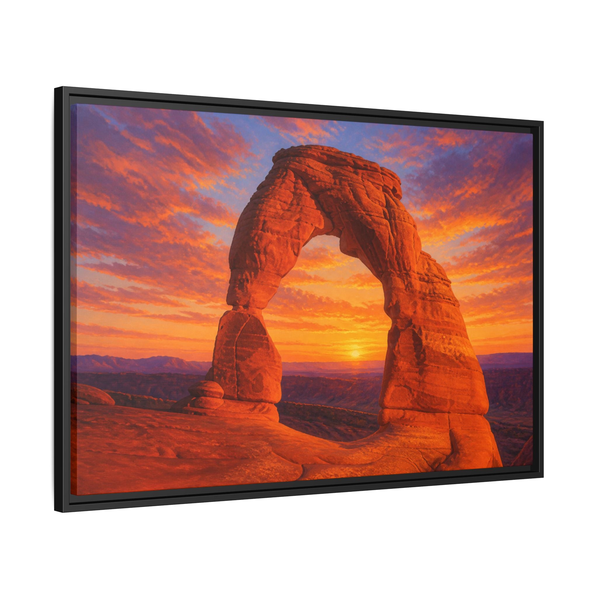 Delicate Arch Sunset Canvas Wall Art Print Ready to Hang