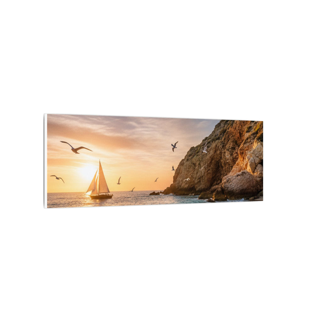 Seaside Sunset Sail Canvas
