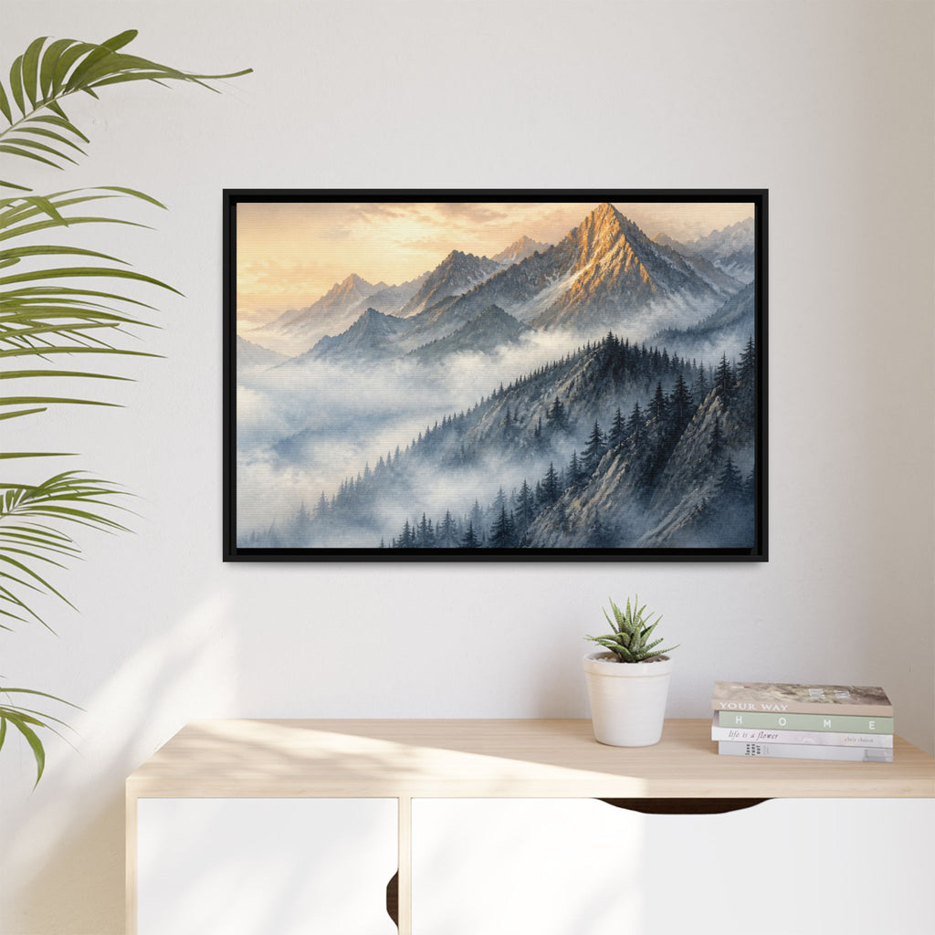 Rockies Fog Ridge Canvas Wall Art Print Ready to Hang