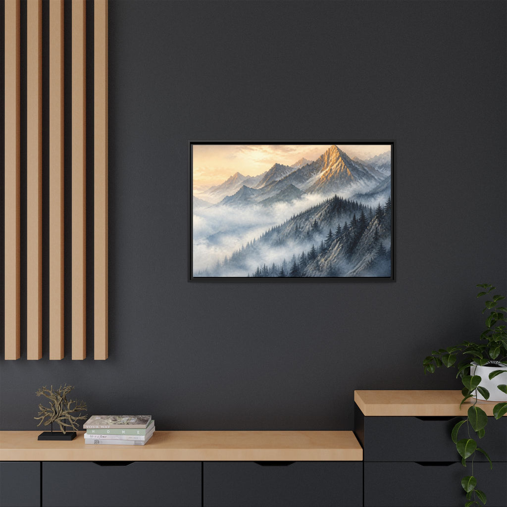 Rockies Fog Ridge Canvas Wall Art Print Ready to Hang