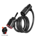 5-Digit Password Bike Lock with Safety Tail Light