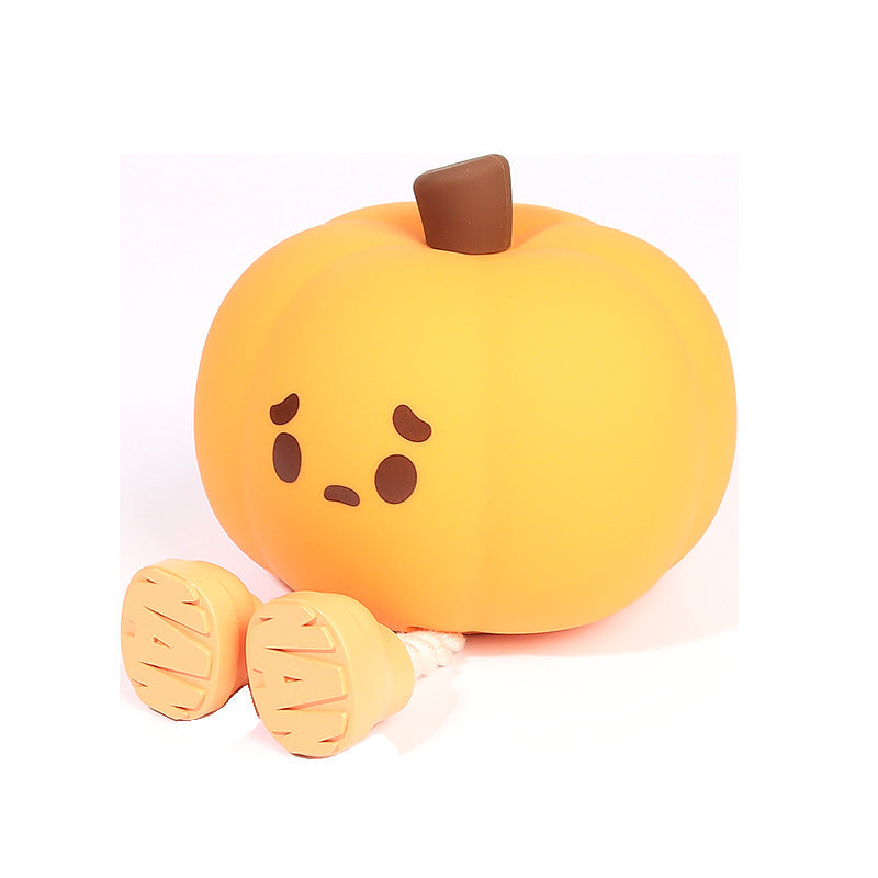 Home Decor Halloween Pumpkin Night Light Cute Soft Silicone Lamp Touch Dimmable