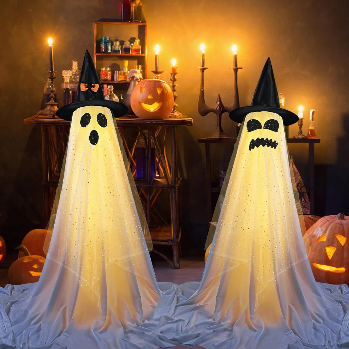 2 Packs Halloween Decorations Outdoor Indoor with Halloween Remote Control
