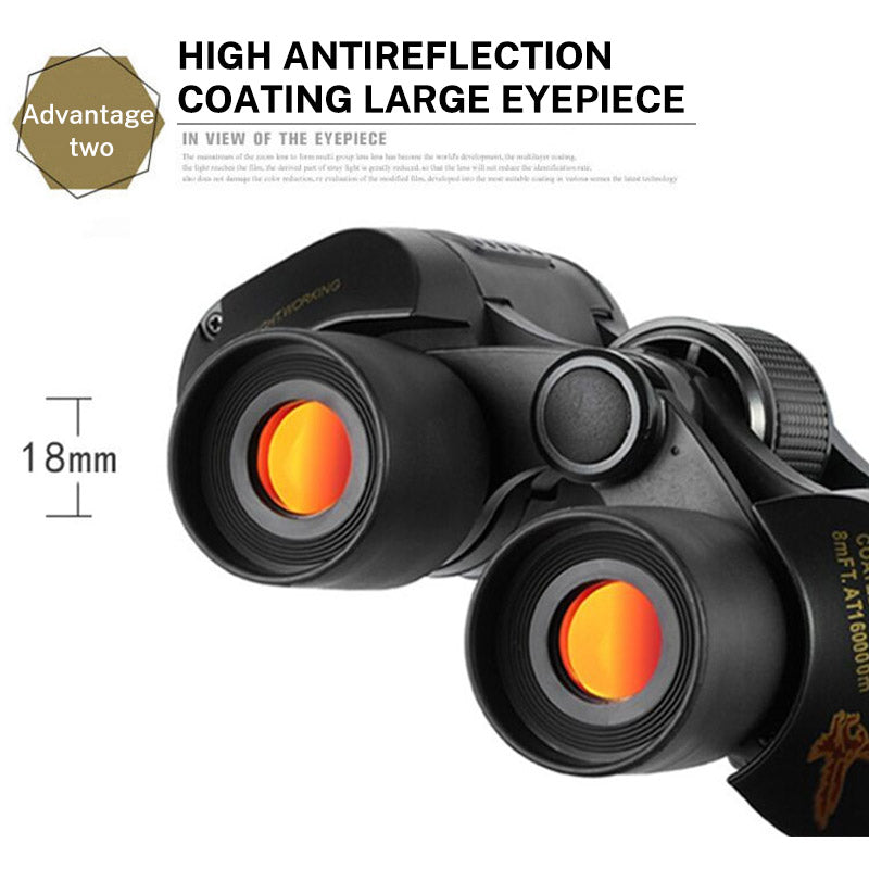 60x60 Telescope High magnification low light night vision red film outdoor