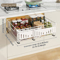 Telescopic Kitchen Drawer Organizer, Adjustable Slide-Out Storage Rack (33-49cm)