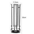 24Cups Rotatable Coffee Pod Holder For Dolce Gusto Capsule Display Capsule Rack Stainless Steel Tower Stand Storage Shelves