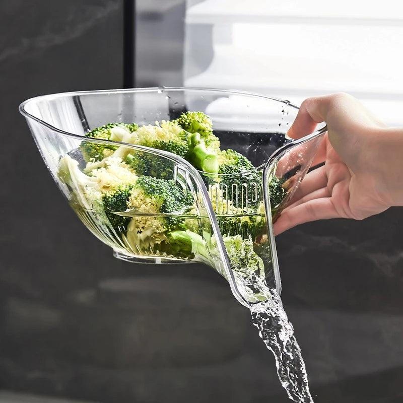 Fruit Vegetable Sink Drain Strainer Multifunctional Organizer Container Rice Bowl Colander Sink Washing Basket Home Organizer