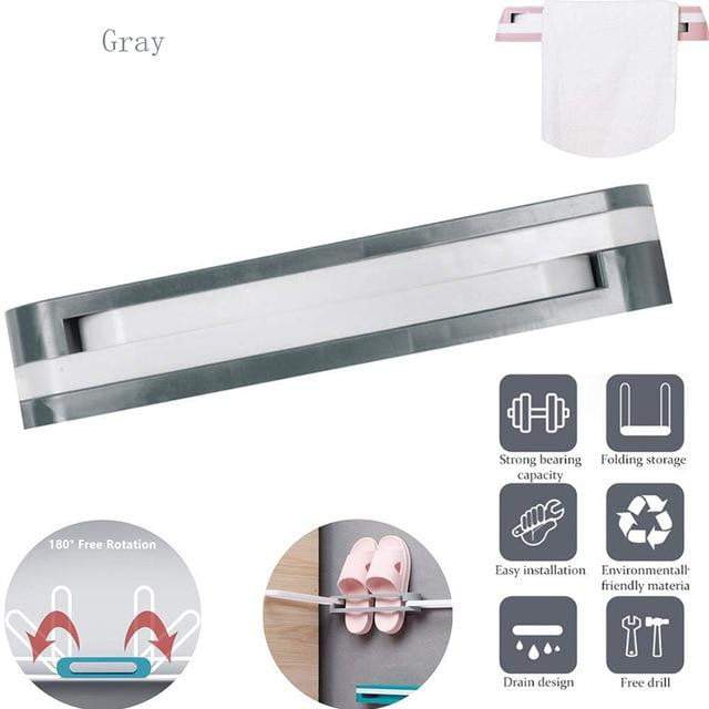 Bathroom Slippers Rack Wall Mounted Shoe Organizer Rack Folding Shoe Hanger Self Adhesive Storage Holder for Bedroom Shower Room