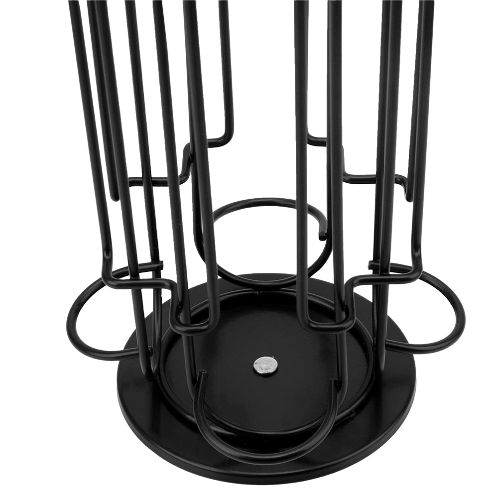 24Cups Rotatable Coffee Pod Holder For Dolce Gusto Capsule Display Capsule Rack Stainless Steel Tower Stand Storage Shelves