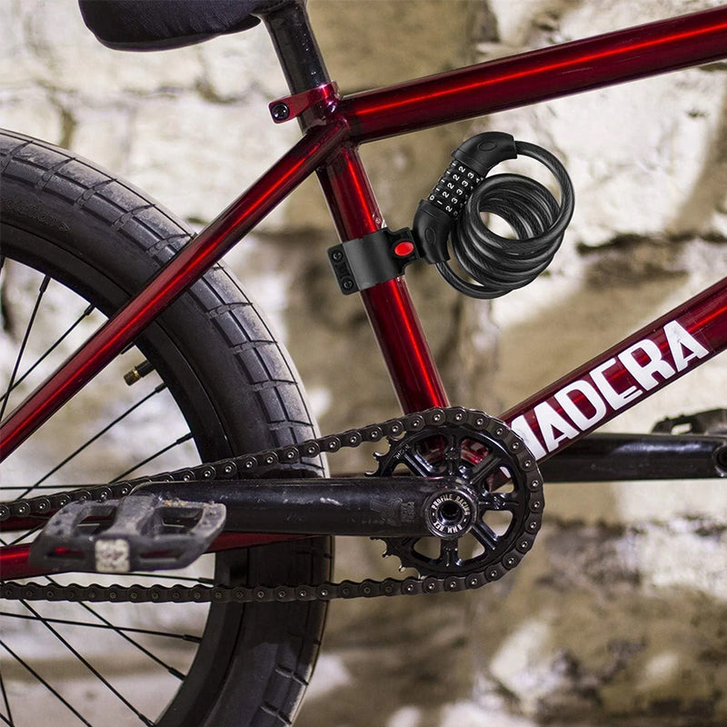 5-Digit Password Bike Lock with Safety Tail Light
